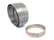 Textbandring Titan mit Doppelschine Gold und Brillanten Textbandring Titan mit Doppelschine Gold und Brillanten