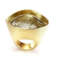 Goldring mit Beryll, Designschmuck