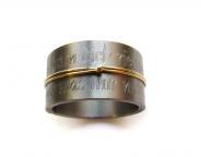 Titan Textbandring, geknotete Ringschiene Gold Titan Textbandring, geknotete Ringschiene Gold