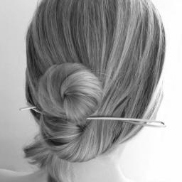 V-Spange, Silberfarben, Schenkellänge= 12,5 cm